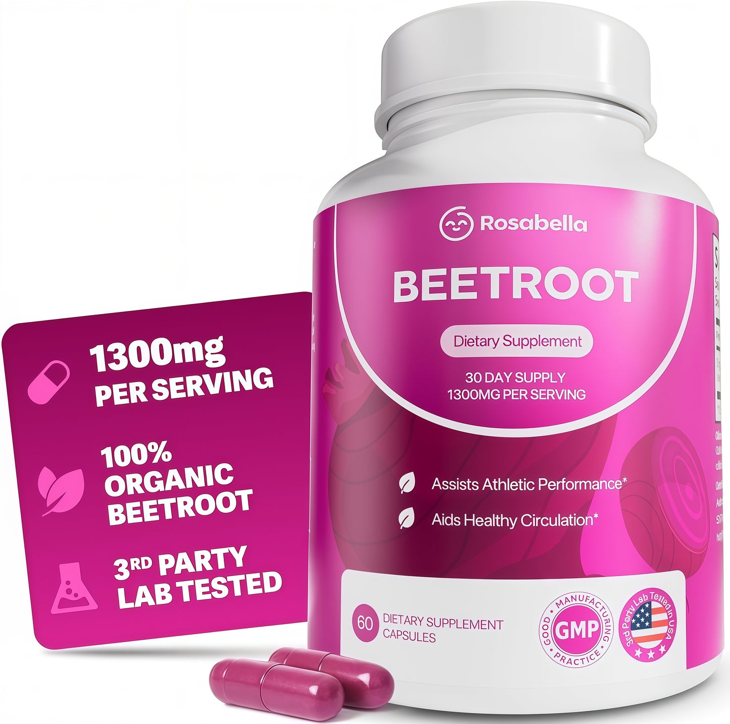 Rosabella Organic Beet Root Capsules