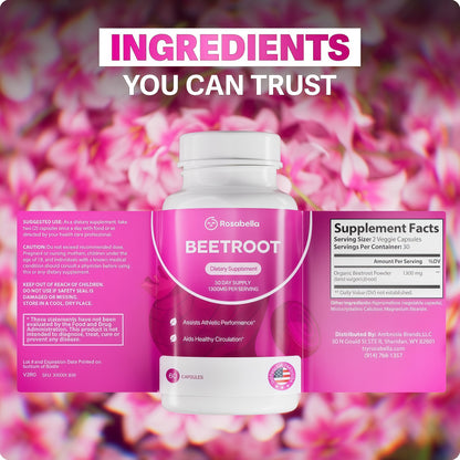 Rosabella Organic Beet Root Capsules
